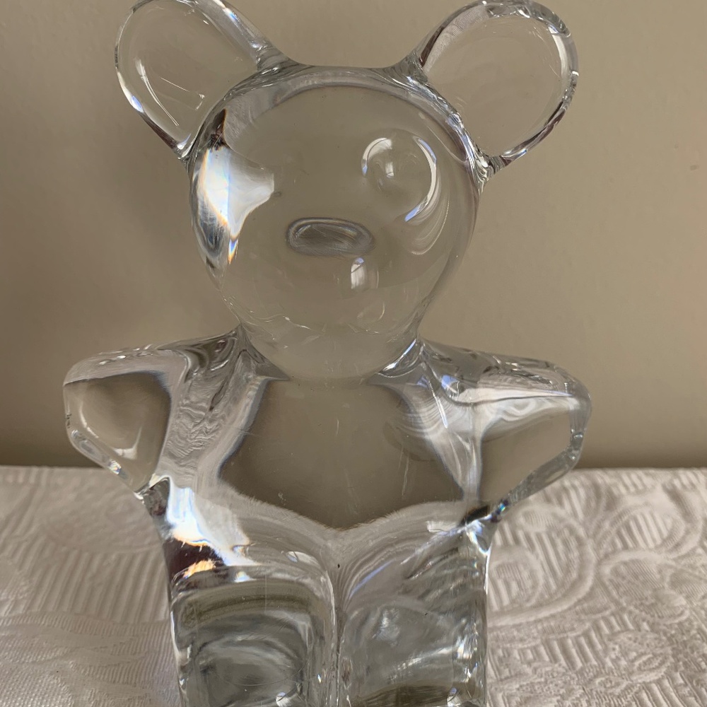 Daum Crystal, France, 6" Crystal Bear